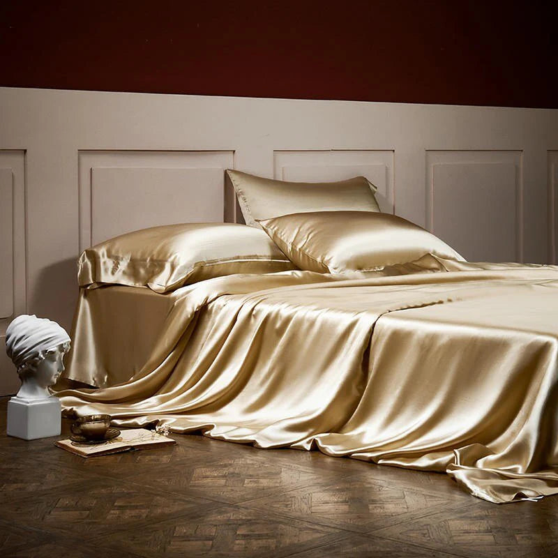Royalis Rose Gold Luxury Pure Mulberry Silk Bedding Set | 3CARATS