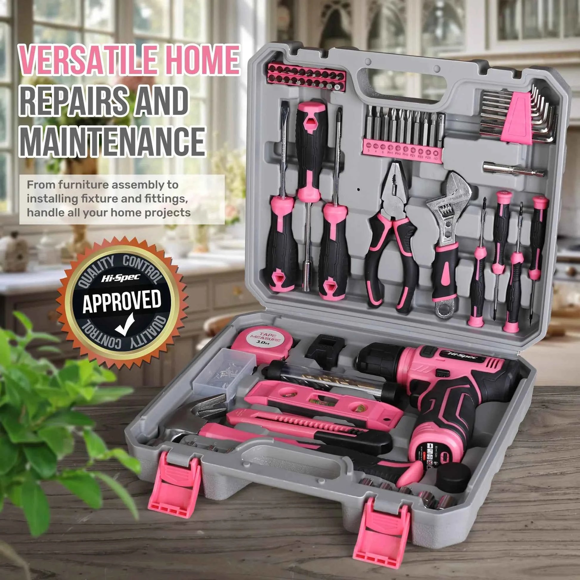 133-Piece Pink Power Tool Set