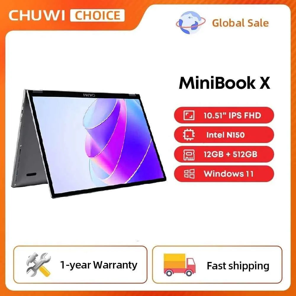 10.5" (26.7 cm) 2-in-1 Convertible Touchscreen Laptop