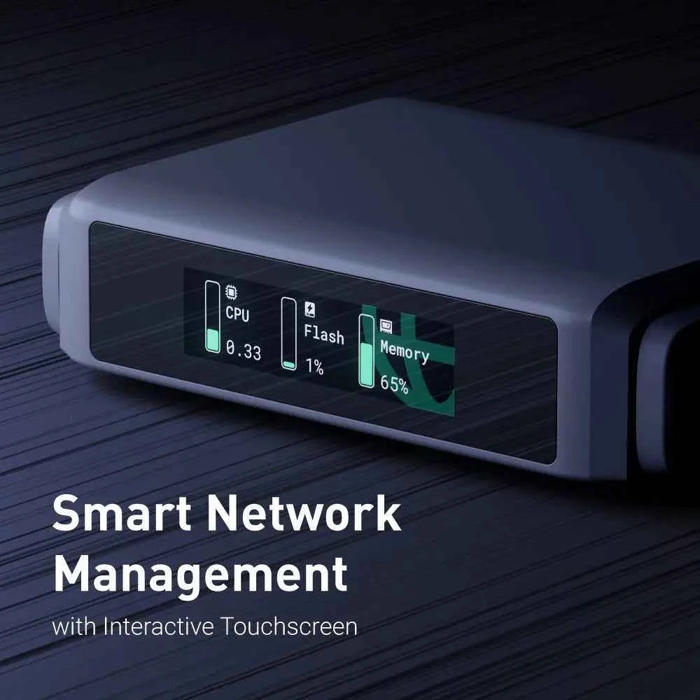 Wi‑Fi 7 Travel Router Touchscreen