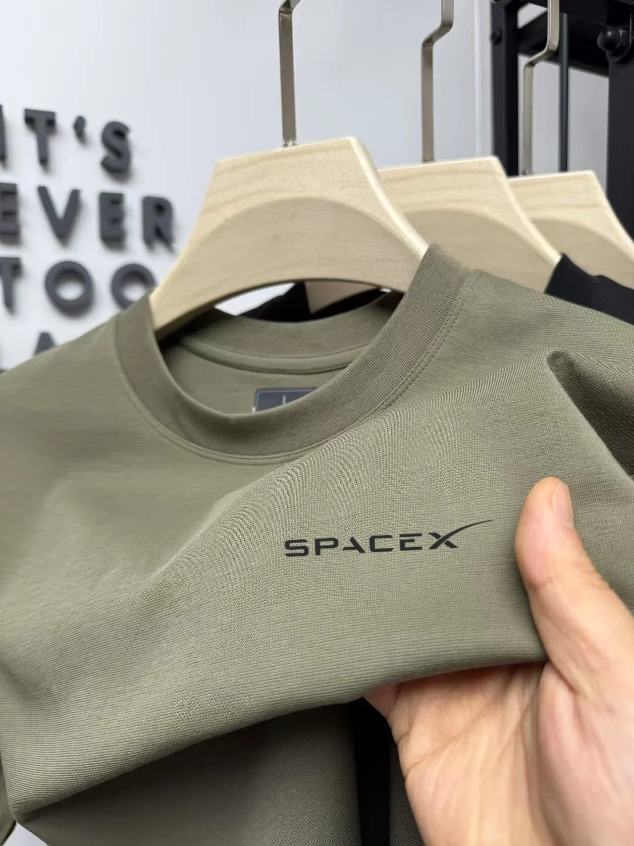 Men’s SPACEX Printed Round Neck T-Shirt