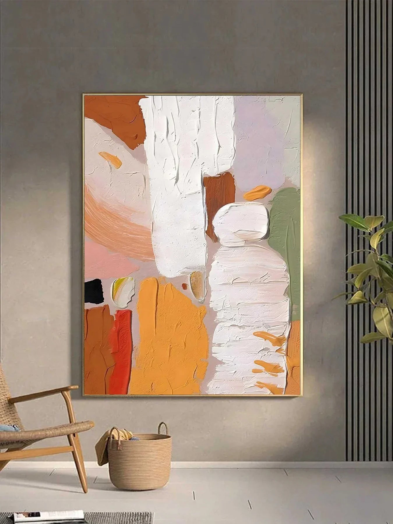 Colorful Handmade Oil Painting Wall Art 3D Large Colored Painting