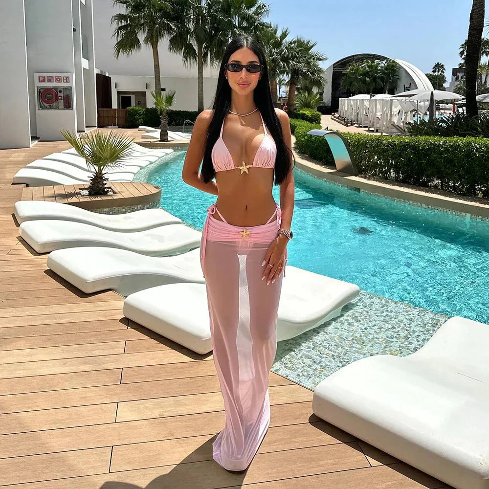 Sexy Starfish Resort Bikini & Skirt Set