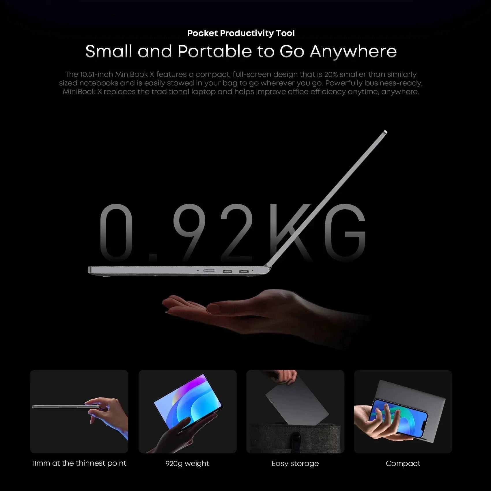 10.5" (26.7 cm) 2-in-1 Convertible Touchscreen Laptop