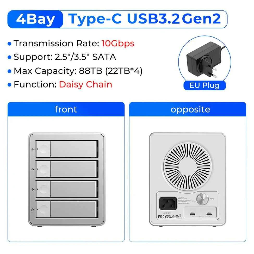 5-Bay 10Gbps SATA HDD & SSD Docking Station