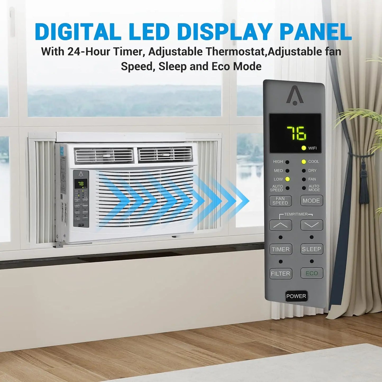 6000 BTU Smart Window Air Conditioner with WiFi