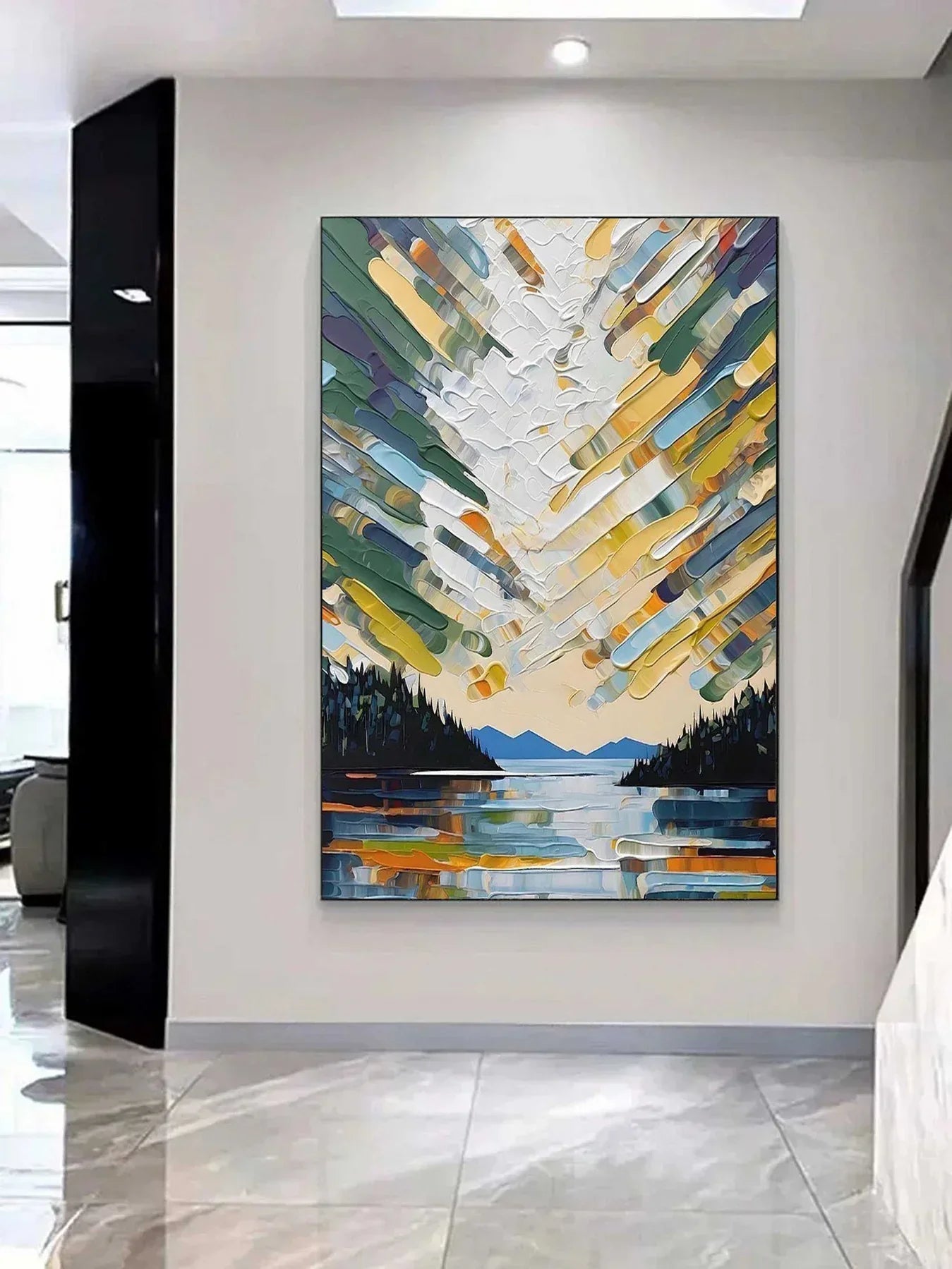 Colorful Handmade Oil Painting Wall Art 3D Large Colored Painting