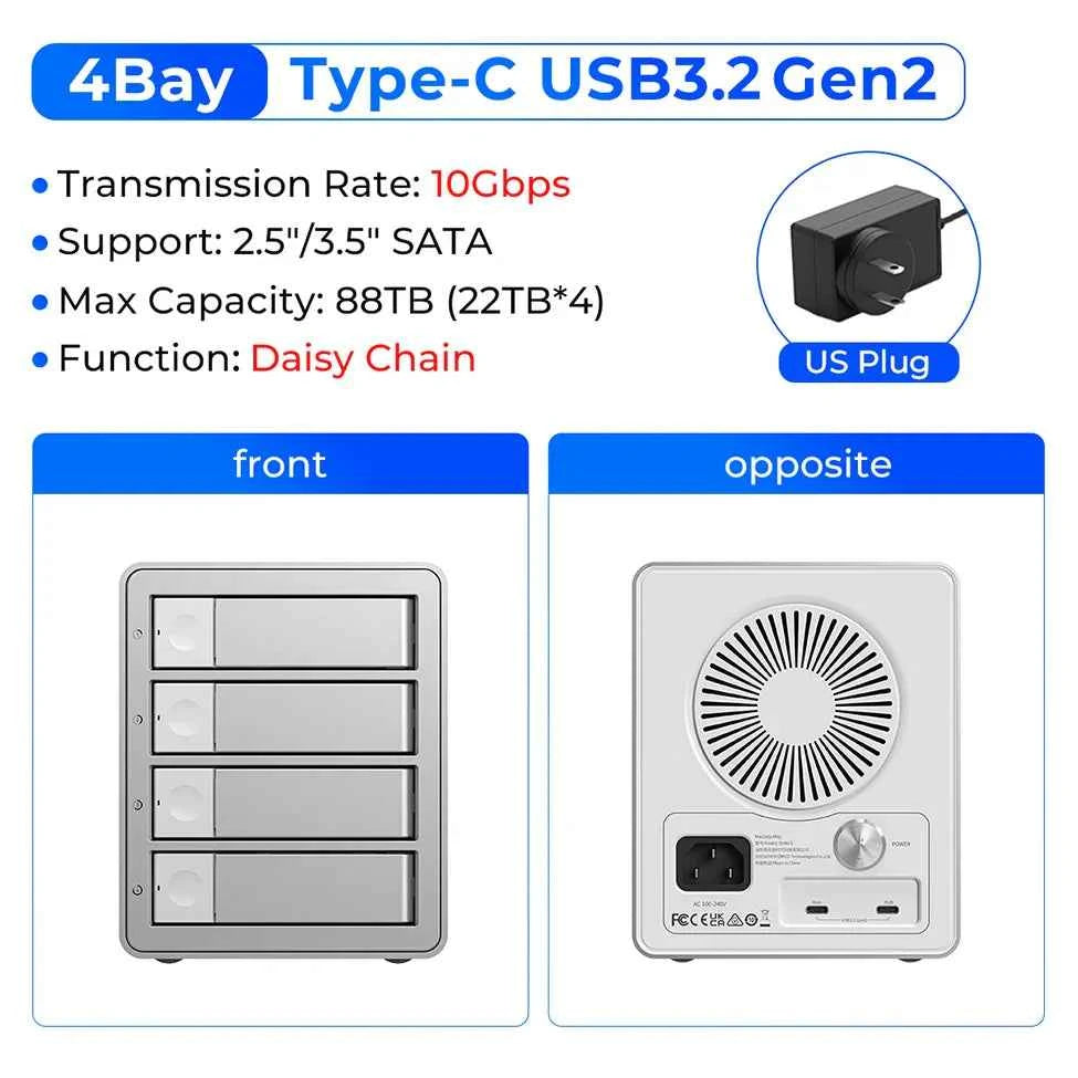 5-Bay 10Gbps SATA HDD & SSD Docking Station
