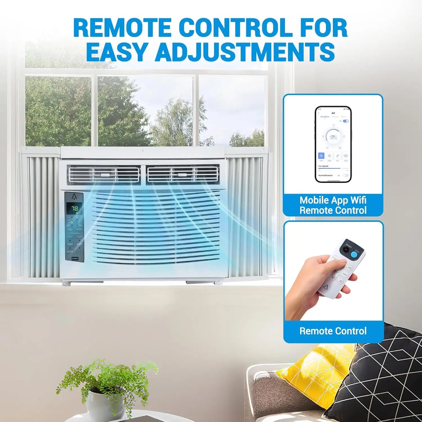 6000 BTU Smart Window Air Conditioner with WiFi