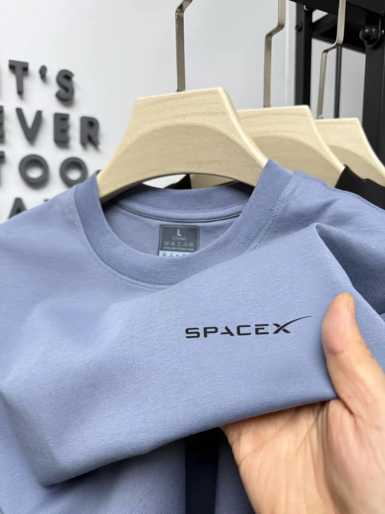 Men’s SPACEX Printed Round Neck T-Shirt