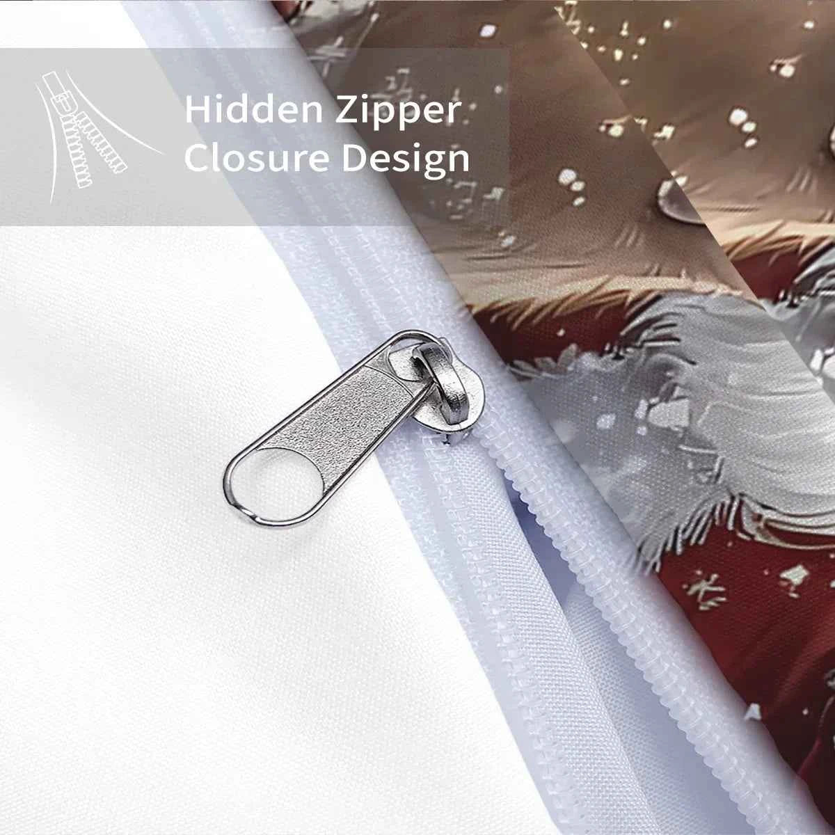 3-Piece Santa Claus Printed Bedding Set