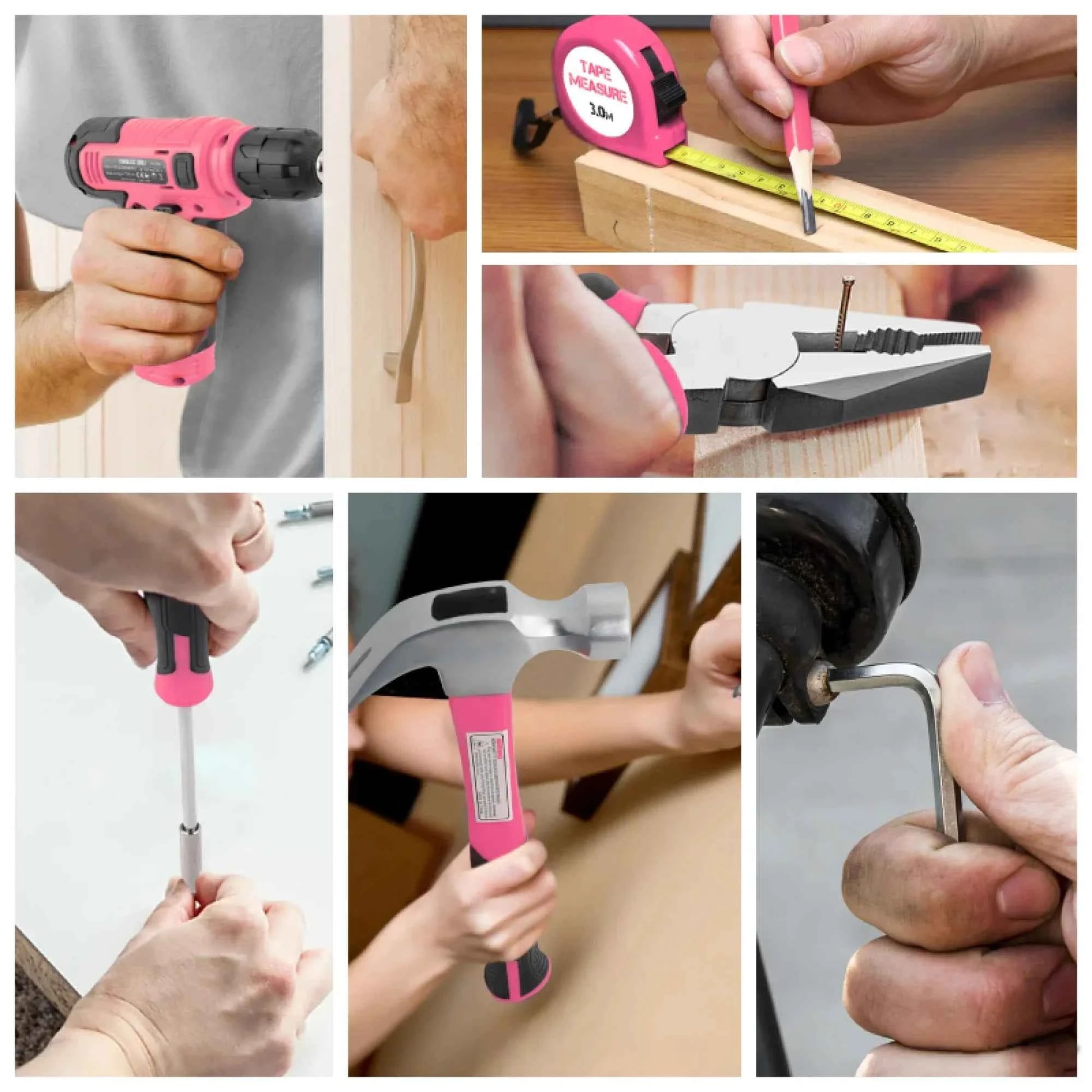 133-Piece Pink Power Tool Set