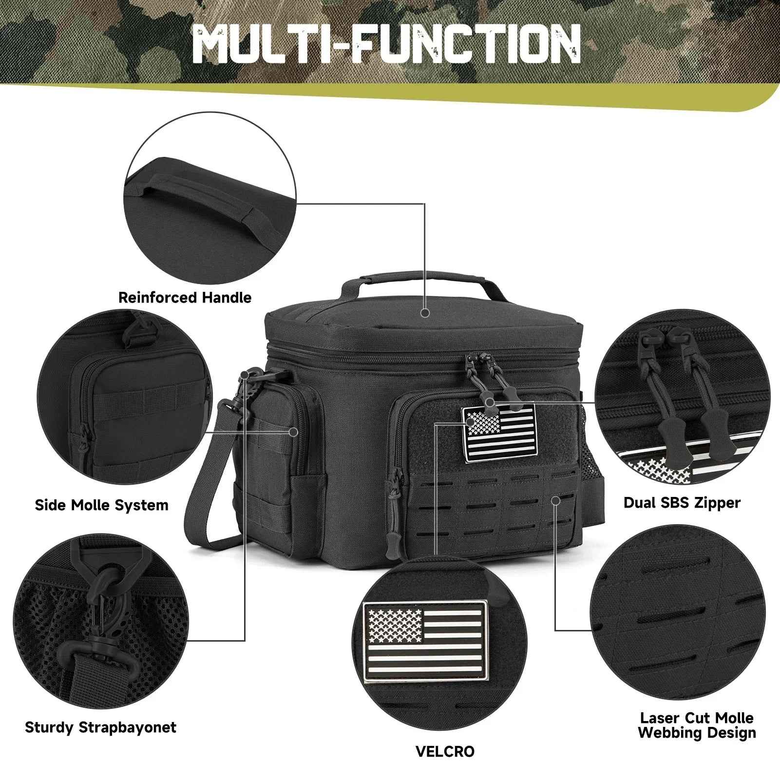 13L (3.4 Gal) Tactical Insulated Cooler Bag