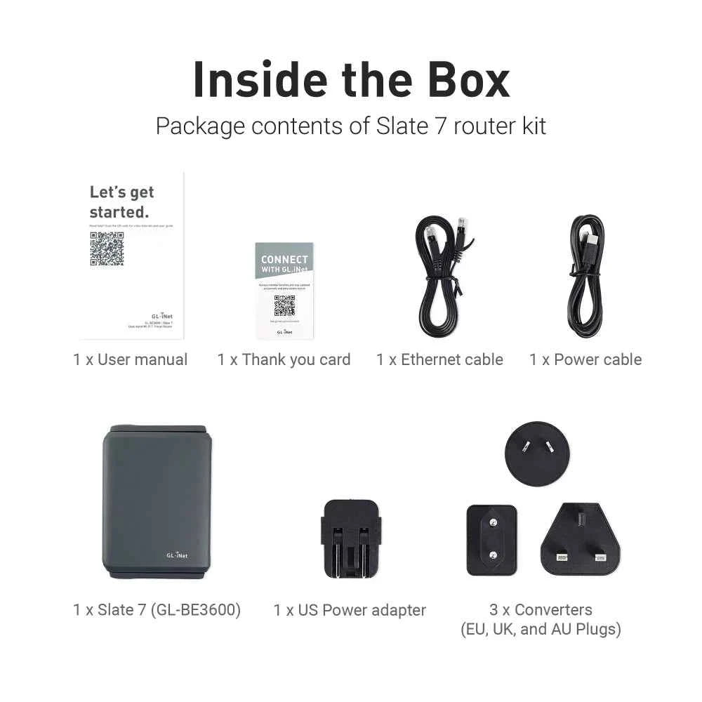 Wi‑Fi 7 Travel Router Touchscreen