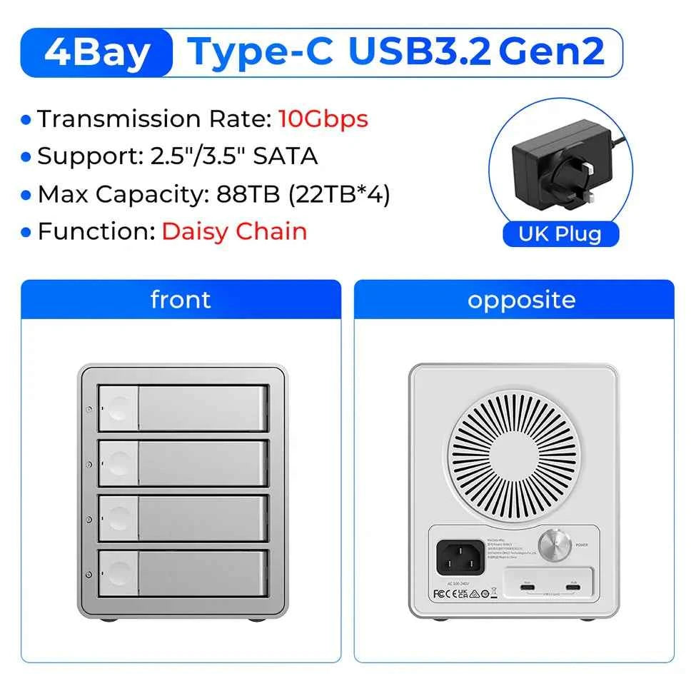 5-Bay 10Gbps SATA HDD & SSD Docking Station