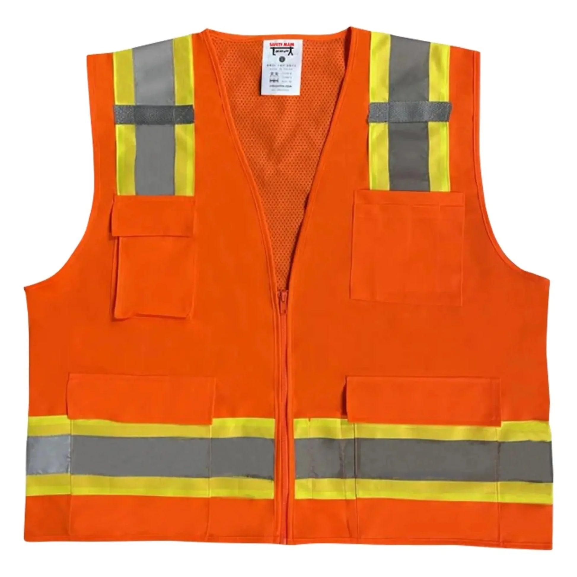 Safety-Main-05TTSOZ-Surveyor-Vest_-Class-2_-Solid-Front_-Mesh-Back_-Hi-Vis-Orange_-Pack-of-10-37366194 - shoponestop.store