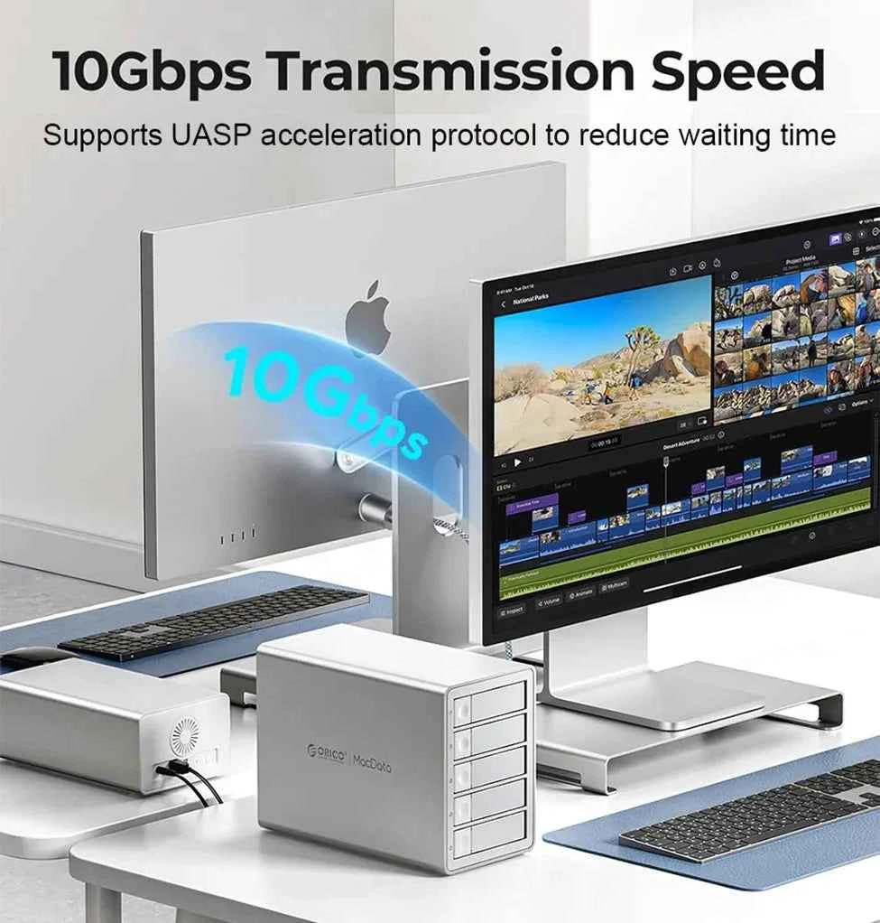 5-Bay 10Gbps SATA HDD & SSD Docking Station