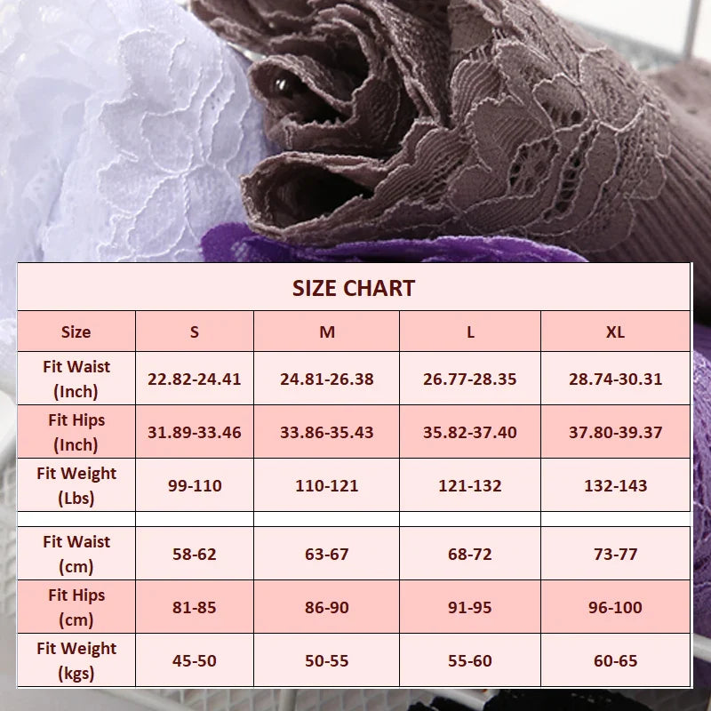 10PCS/Set Women Lace Cotton Panties