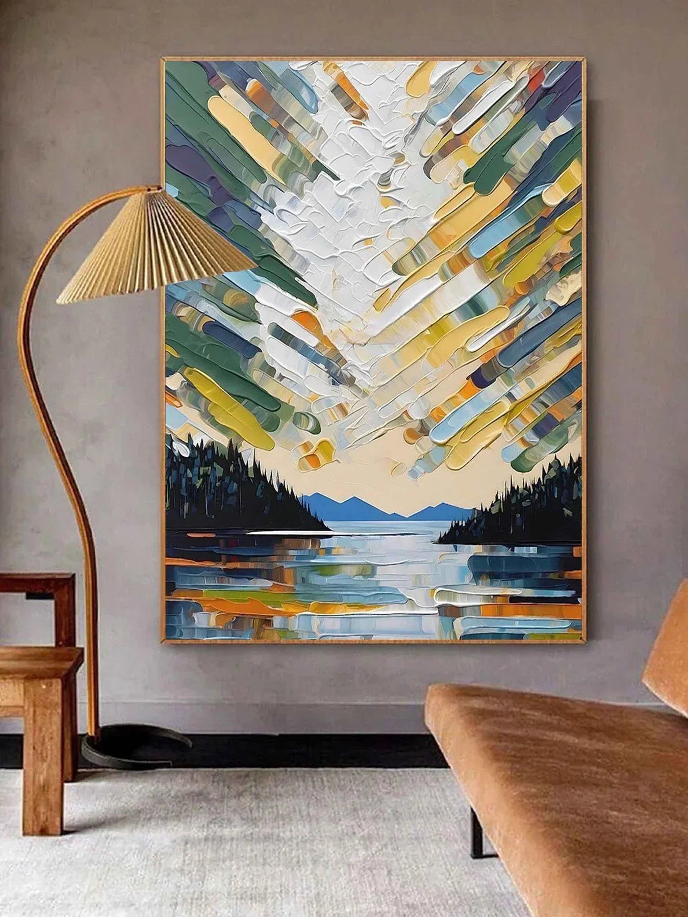 Colorful Handmade Oil Painting Wall Art 3D Large Colored Painting