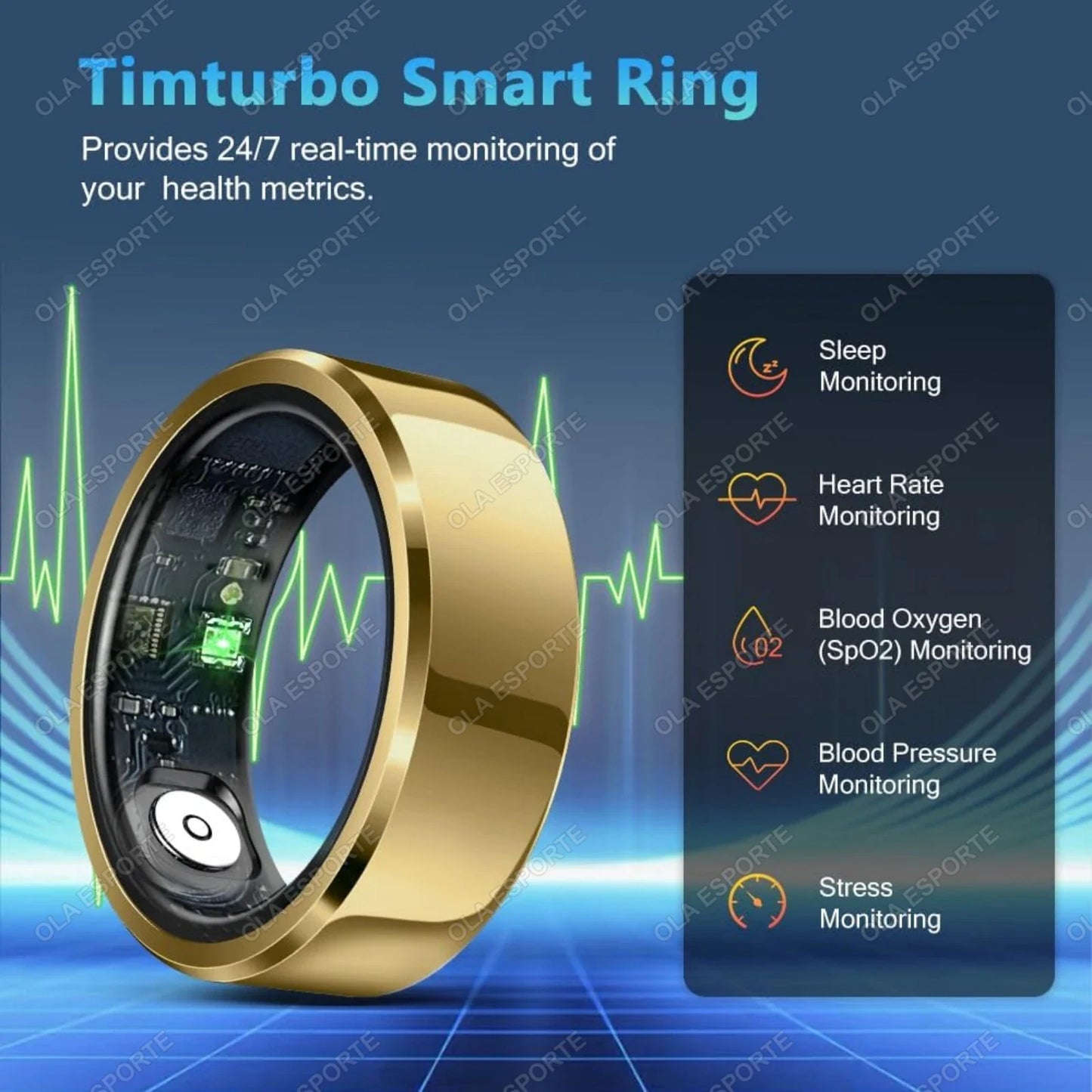 2026 Smart Ring Blood Pressure Heart Rate Sleep Monitoring Smart Ring