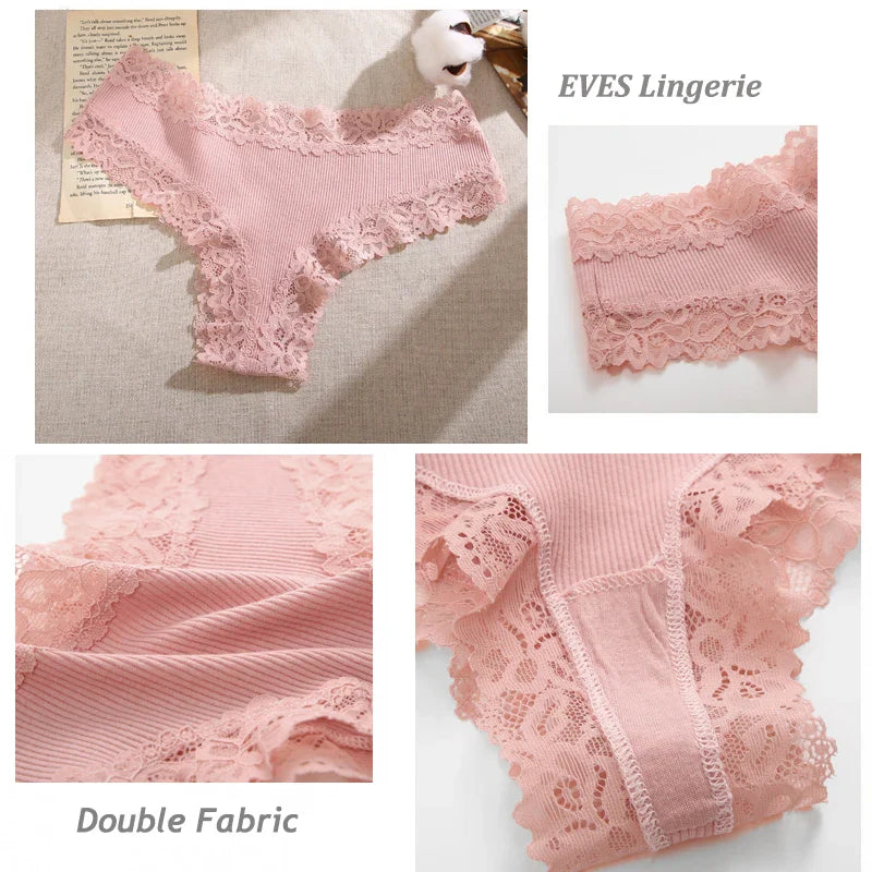 10PCS/Set Women Lace Cotton Panties
