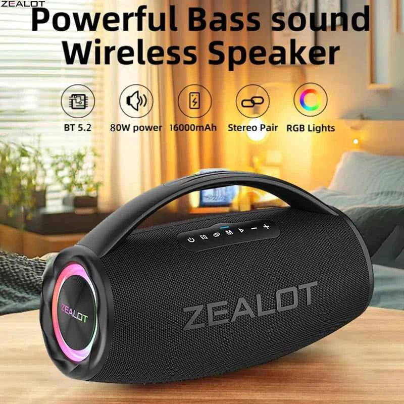 80W Portable Bluetooth Speaker