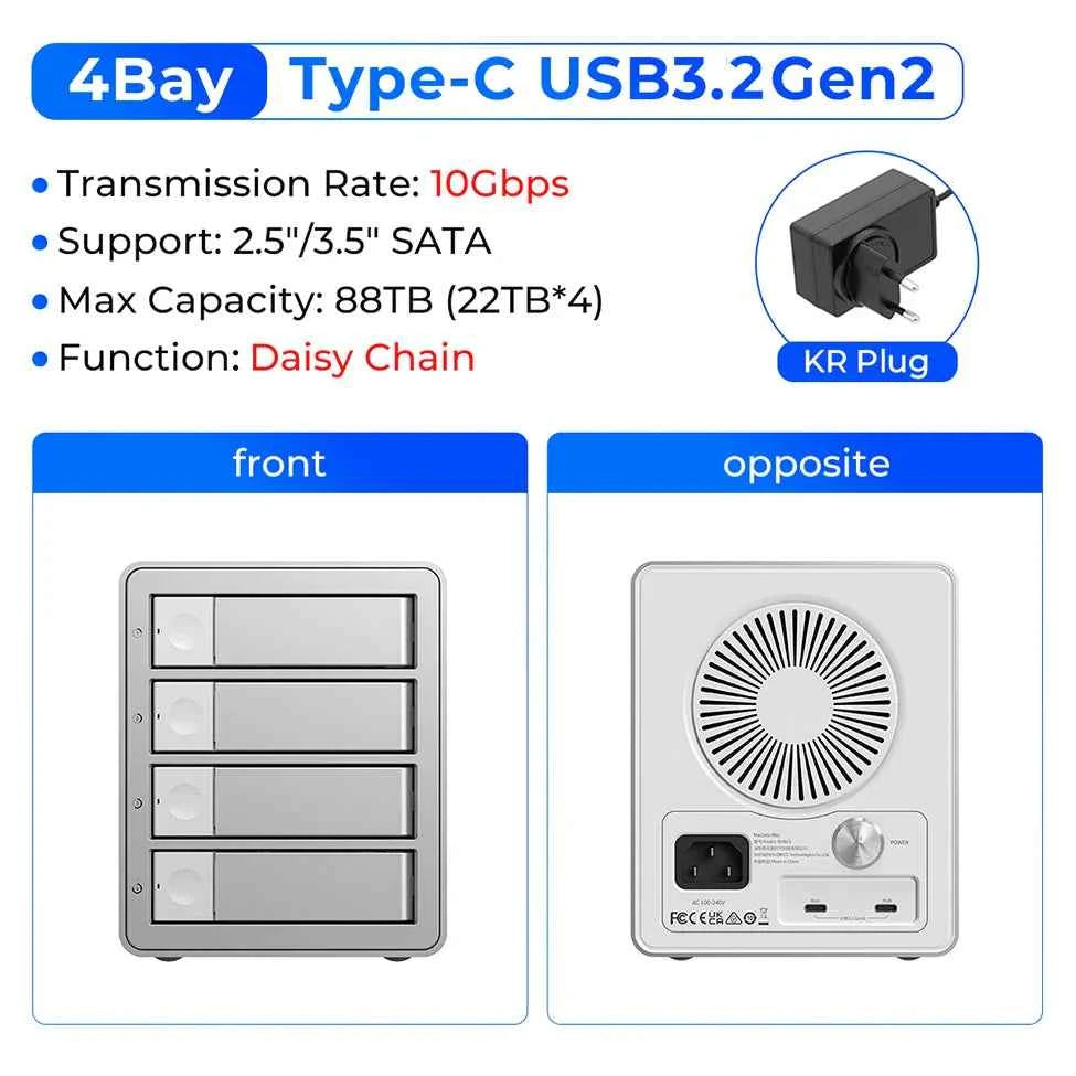 5-Bay 10Gbps SATA HDD & SSD Docking Station