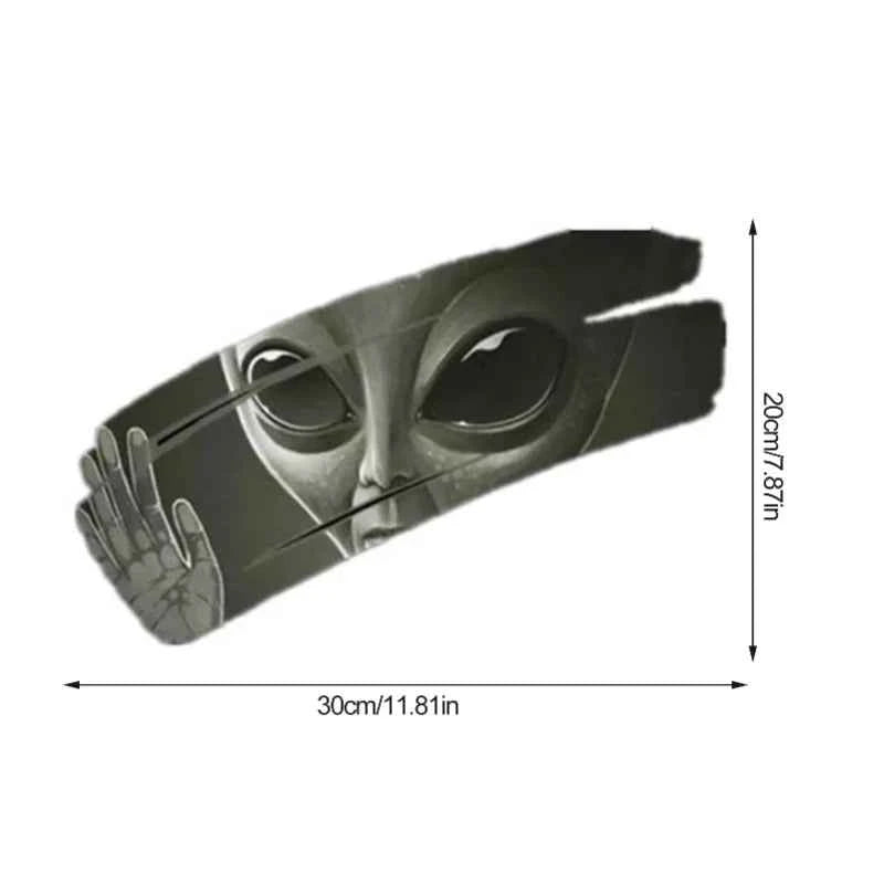 3D Alien Cracked Car Vinyl Sticker