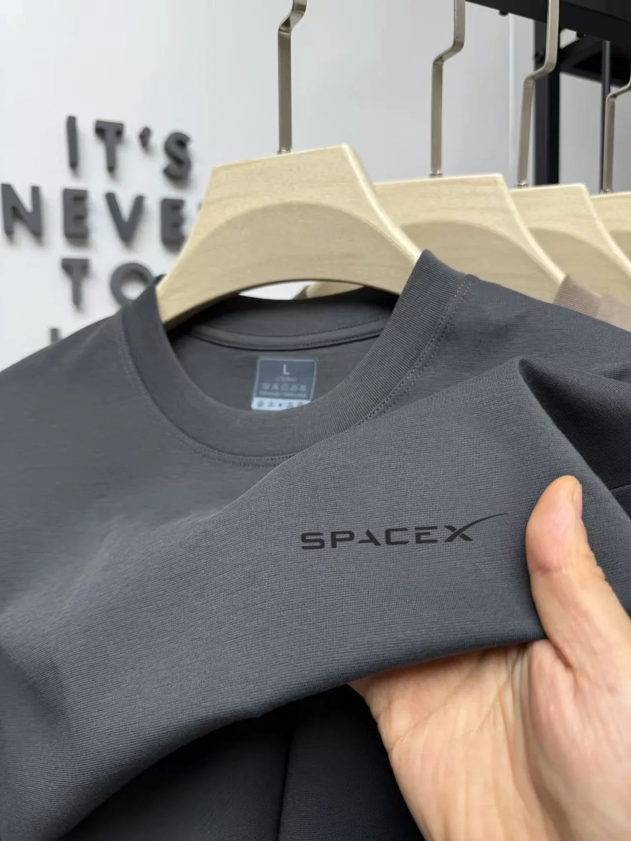 Men’s SPACEX Printed Round Neck T-Shirt