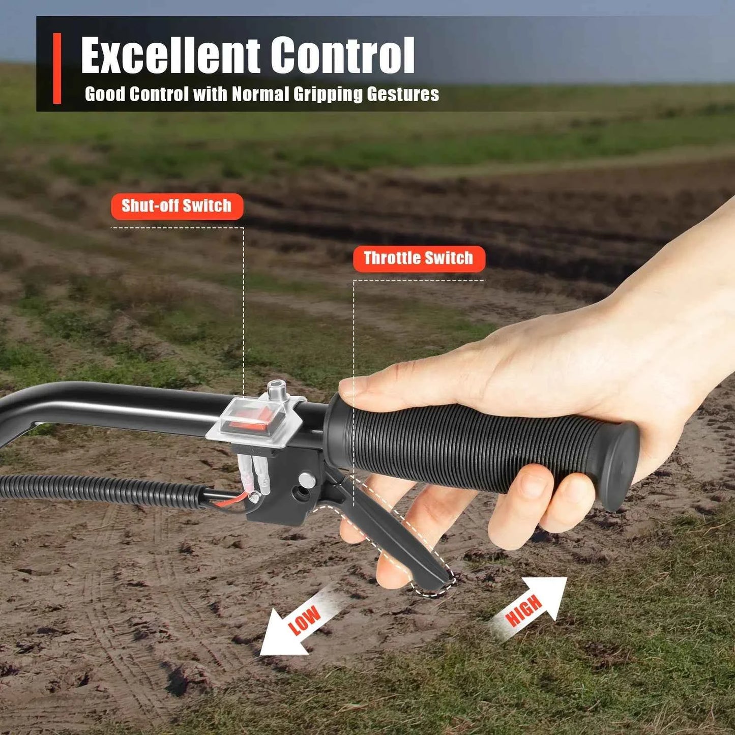 Gasoline Garden Tiller 2-Stroke