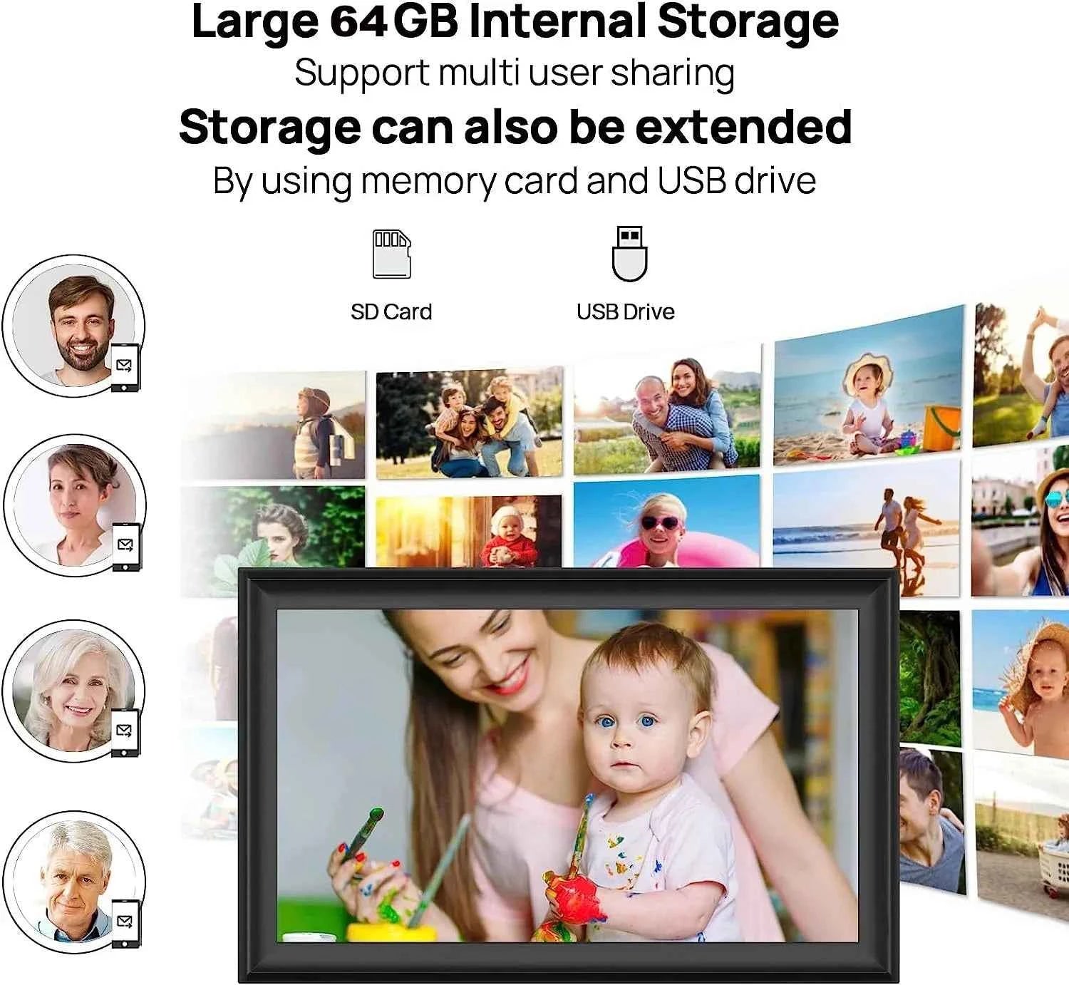 WiFi Touch IPS Digital Photo Frame