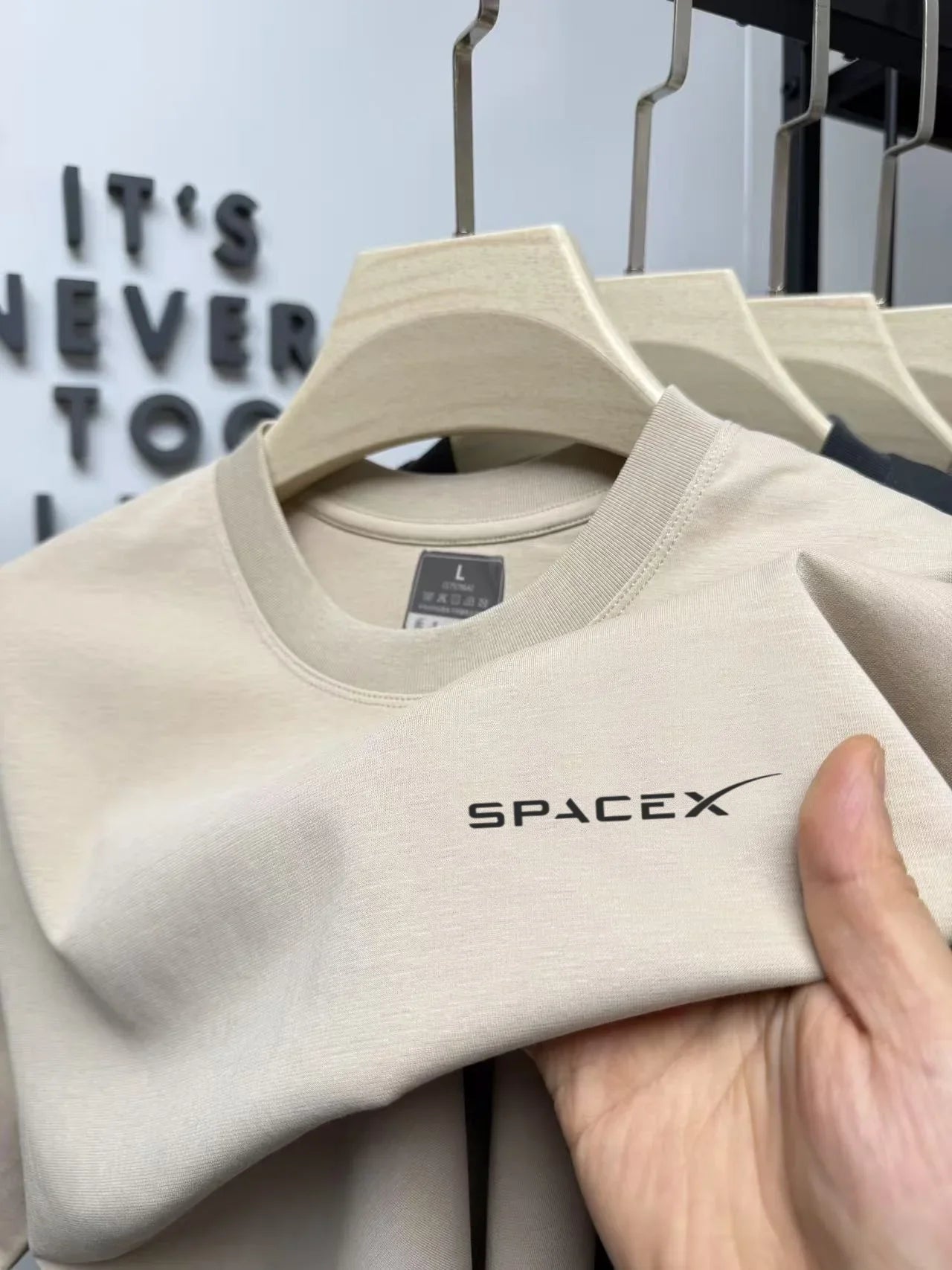 Men’s SPACEX Printed Round Neck T-Shirt