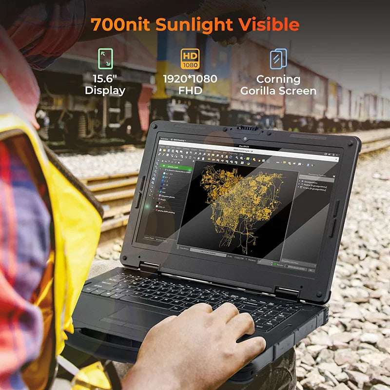 RUGLINE 15.6" Rugged Laptop - Windows 11 Pro Powered Performance