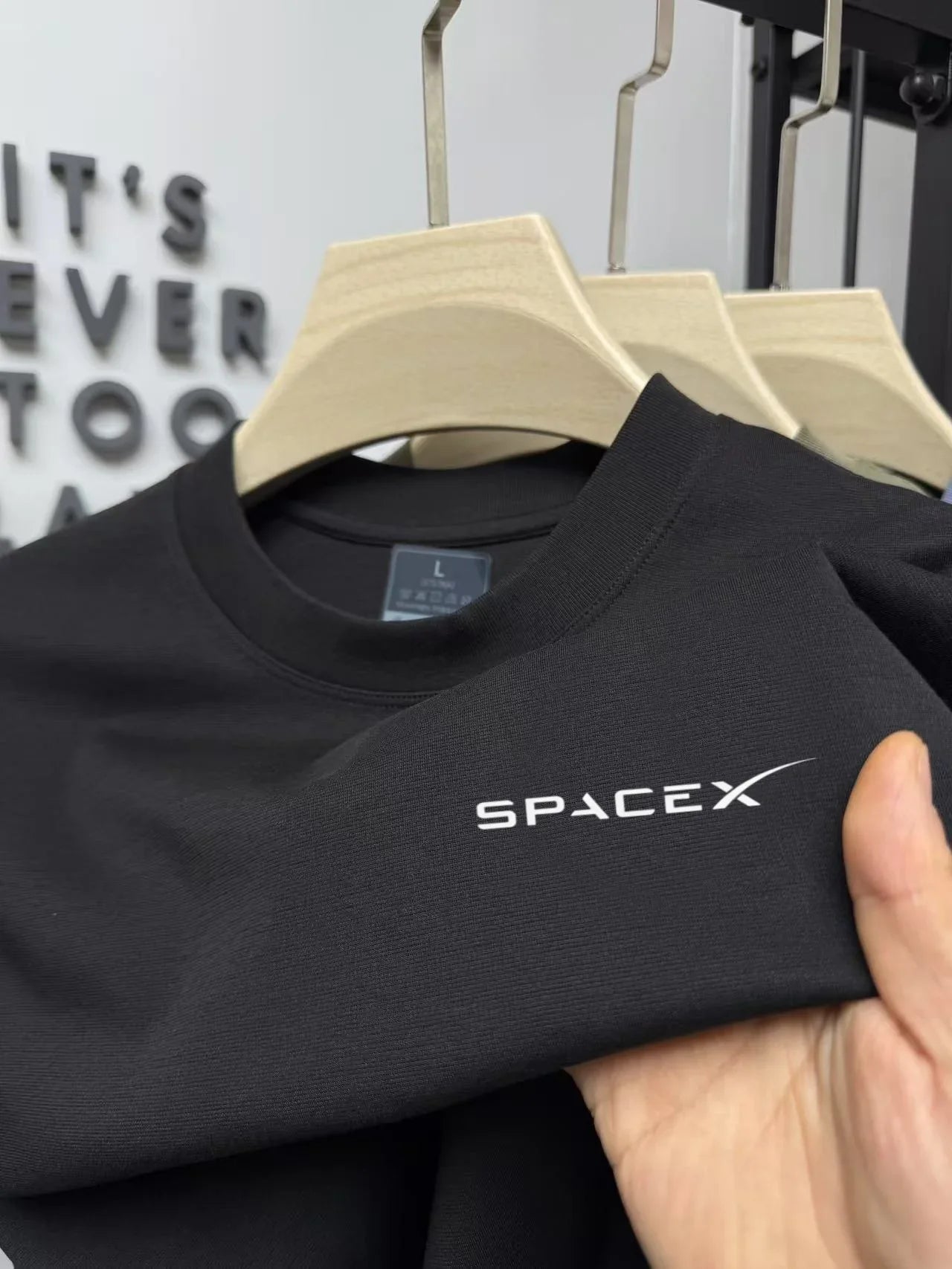 Men’s SPACEX Printed Round Neck T-Shirt