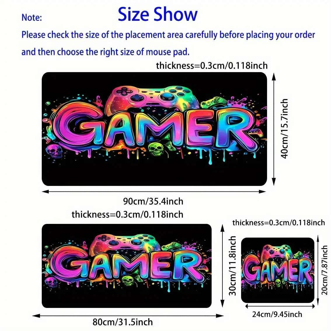 Gamepad Pattern XXL Gaming Mouse Pad