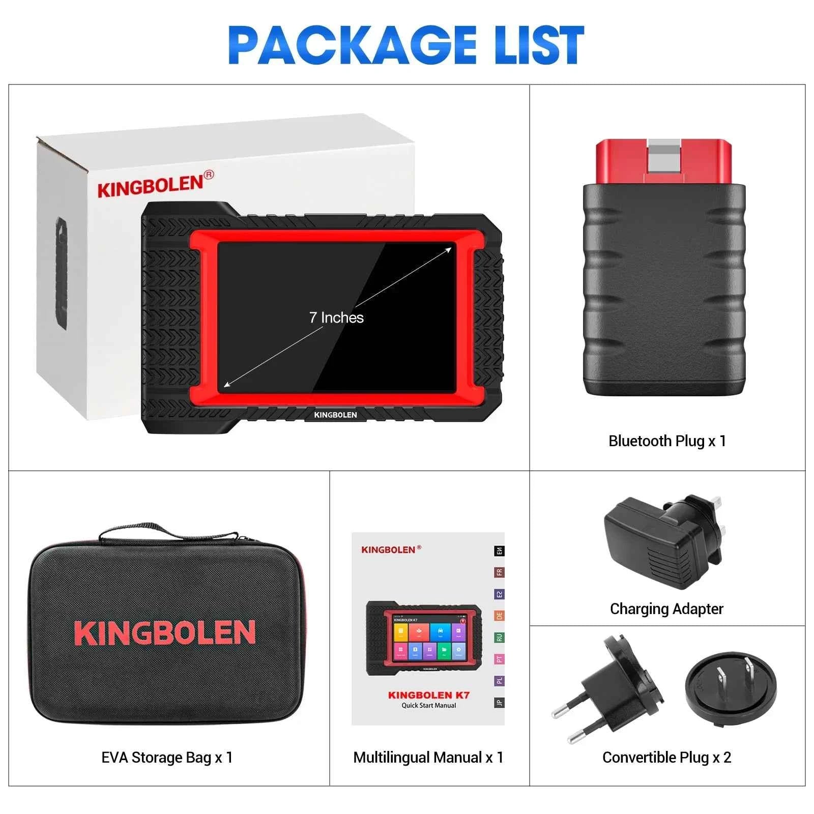 OBD2 Bluetooth Scanner 7-Inch