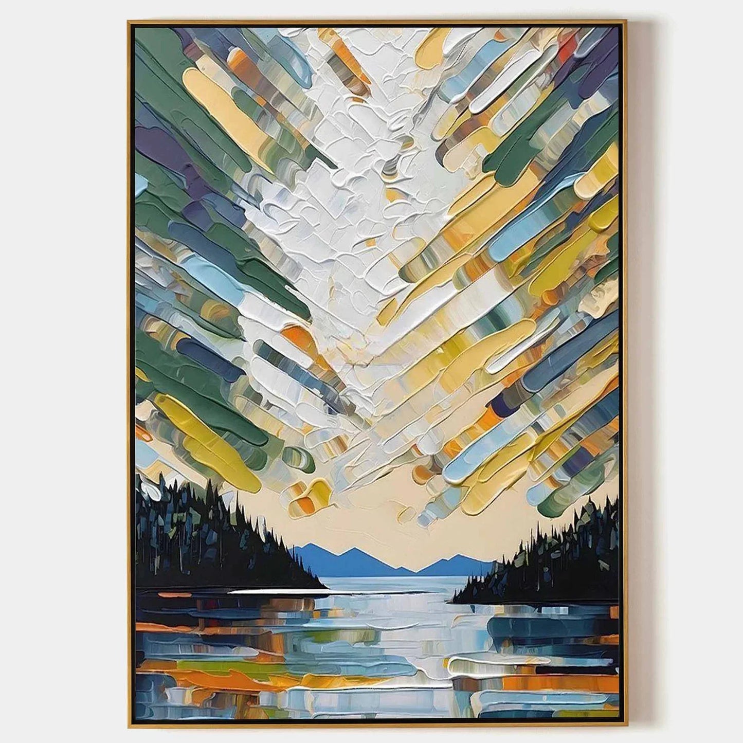 Colorful Handmade Oil Painting Wall Art 3D Large Colored Painting