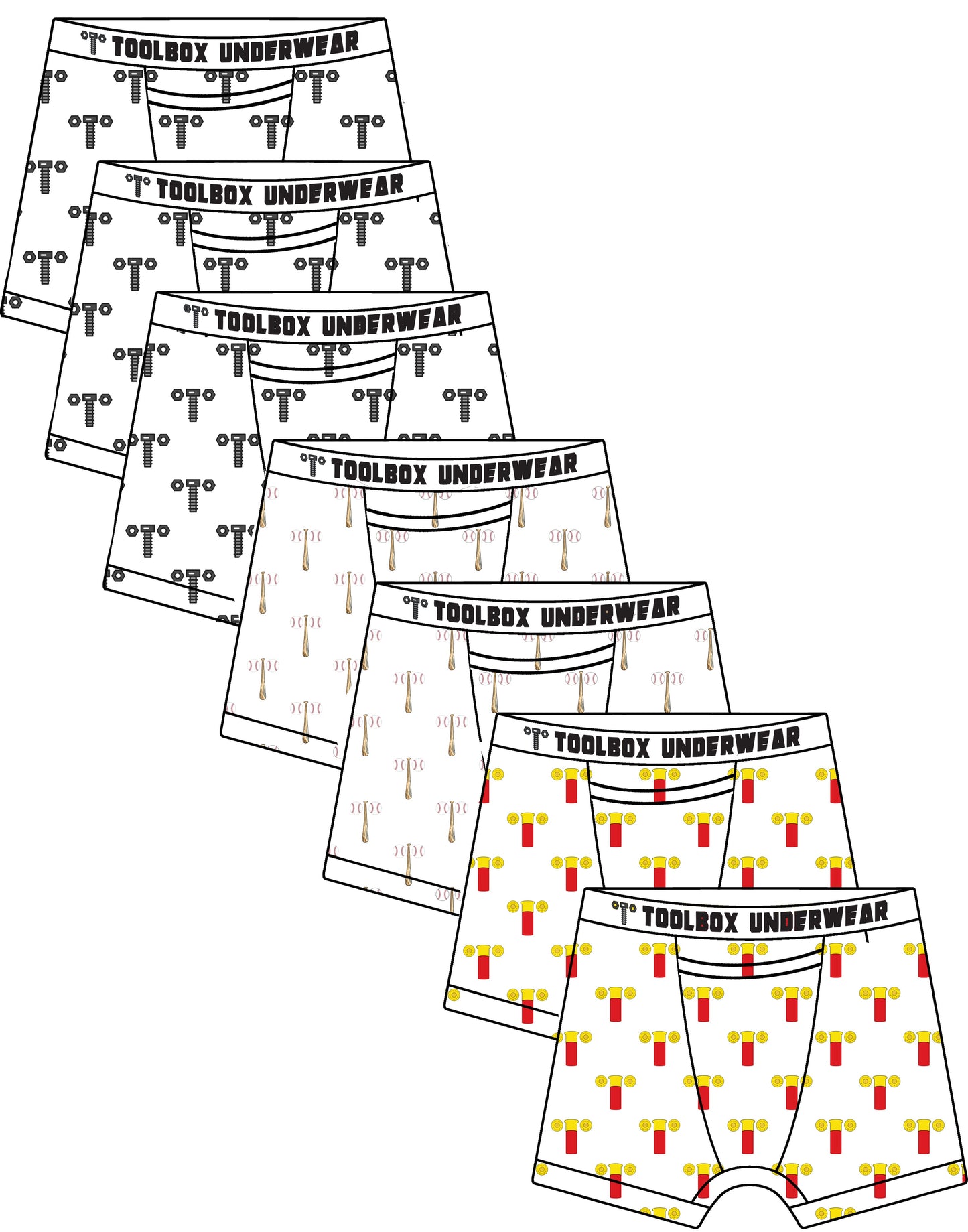 Toolbox Underwear - Patterns - Weeklong Pack