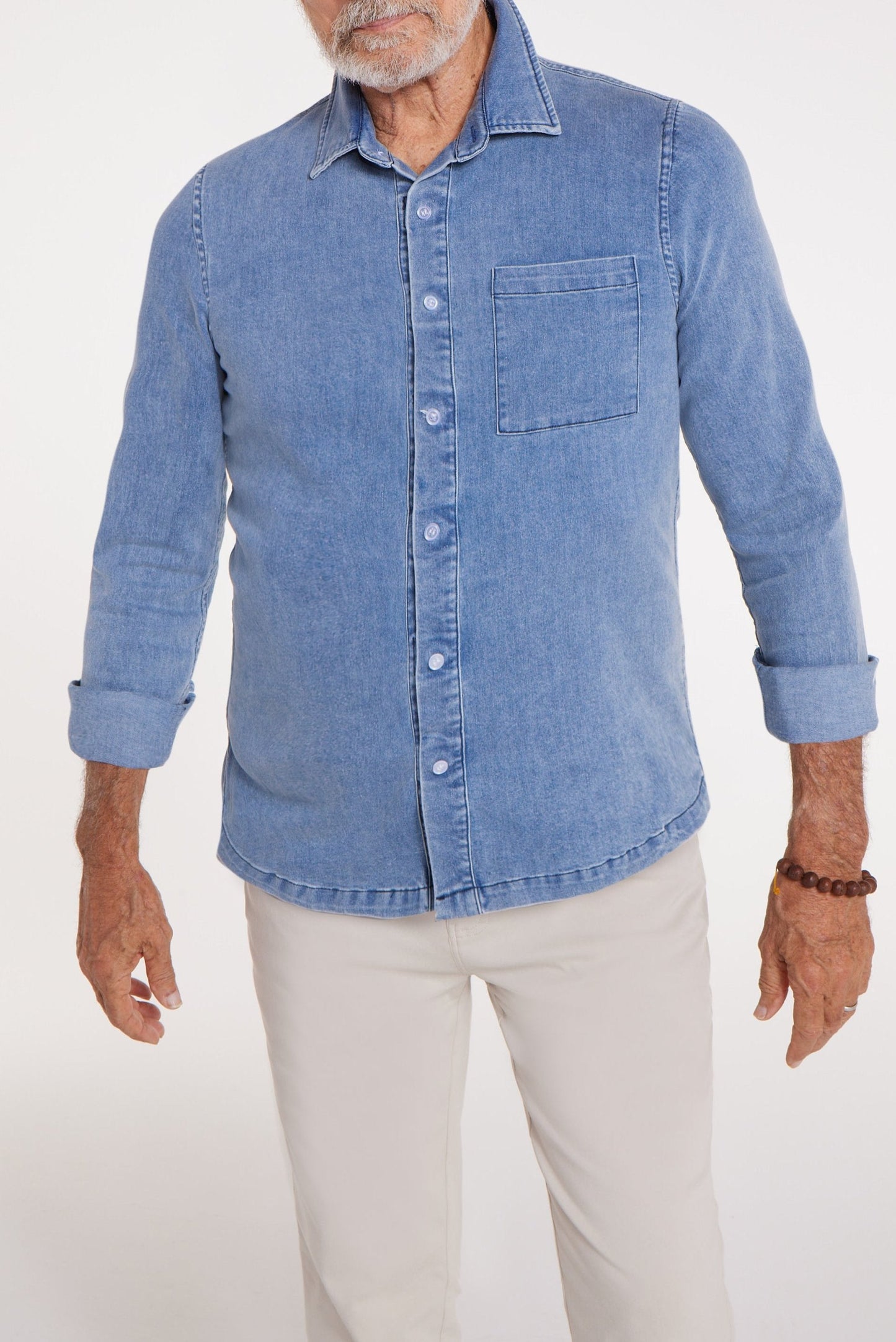 Joe Woven Magnetic Shirt in Chambray