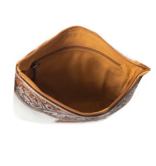 Western Meadows Brown Hair-on Cowhide Crossbody Bag