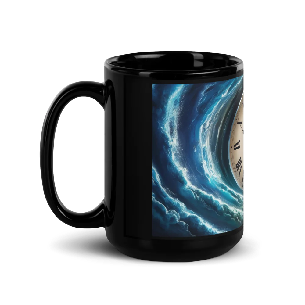 TIME TRAVEL black Glossy Mug TM|mugs