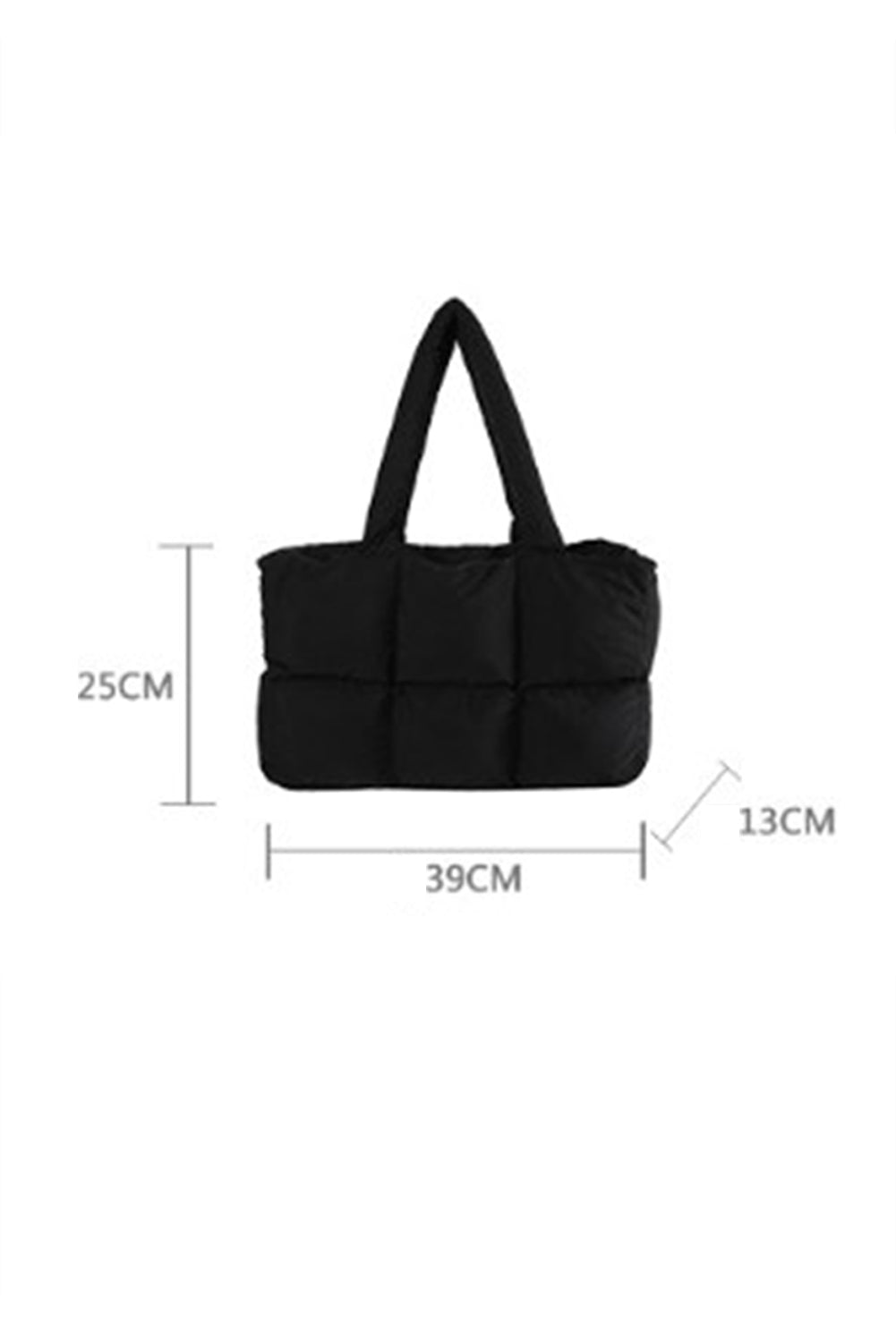 Cinnamon Solid Quilted Puffy Large Tote Bag with Zipper