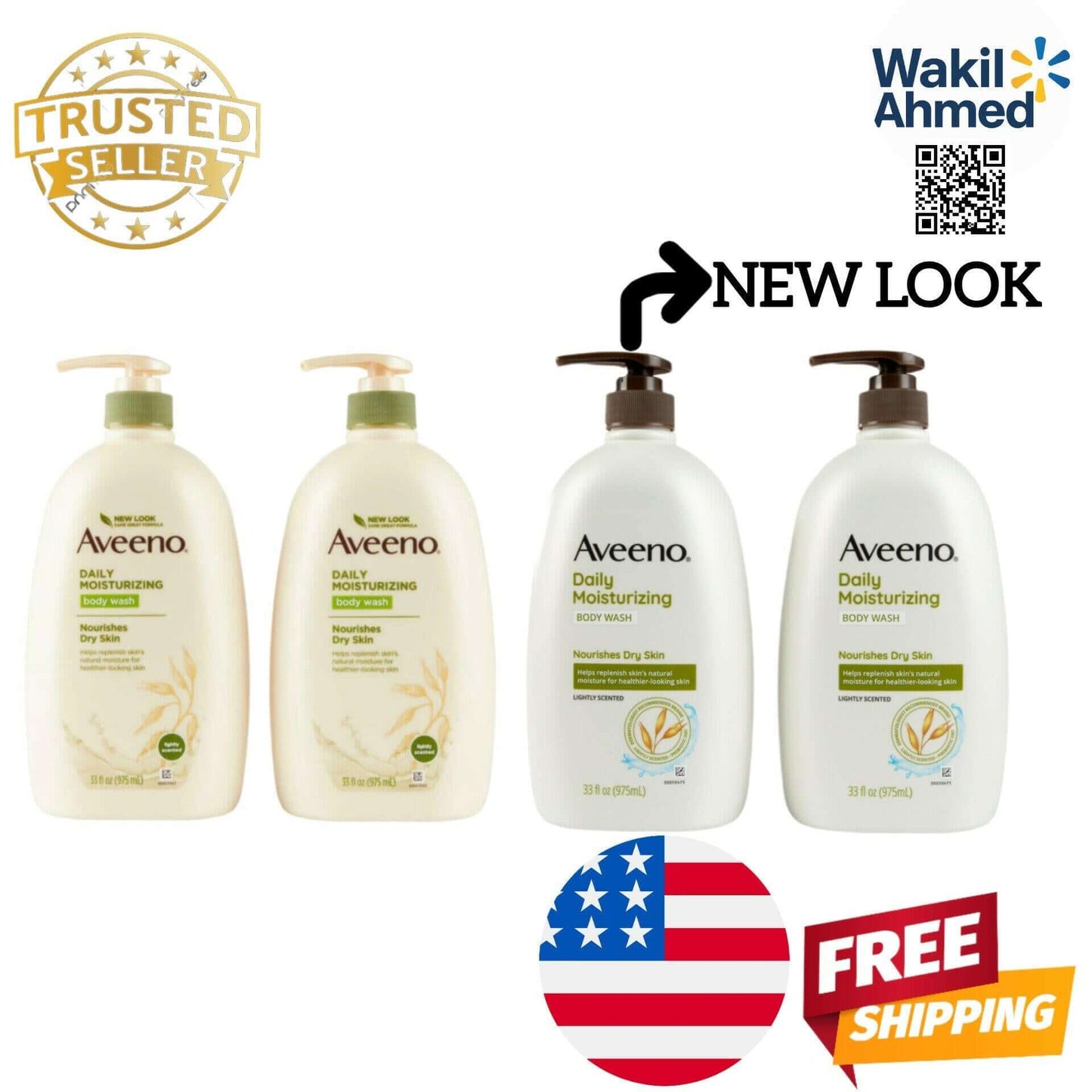 Aveeno Daily Moisturizing Body Lotion Set, 18 fl oz Each