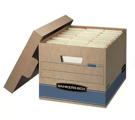 Bankers Box Heavy Duty Storage Boxes 10x12x15" - 10 Pack