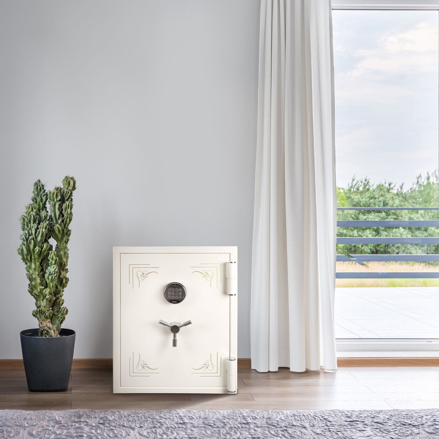 White Fireproof Jewelry Safe