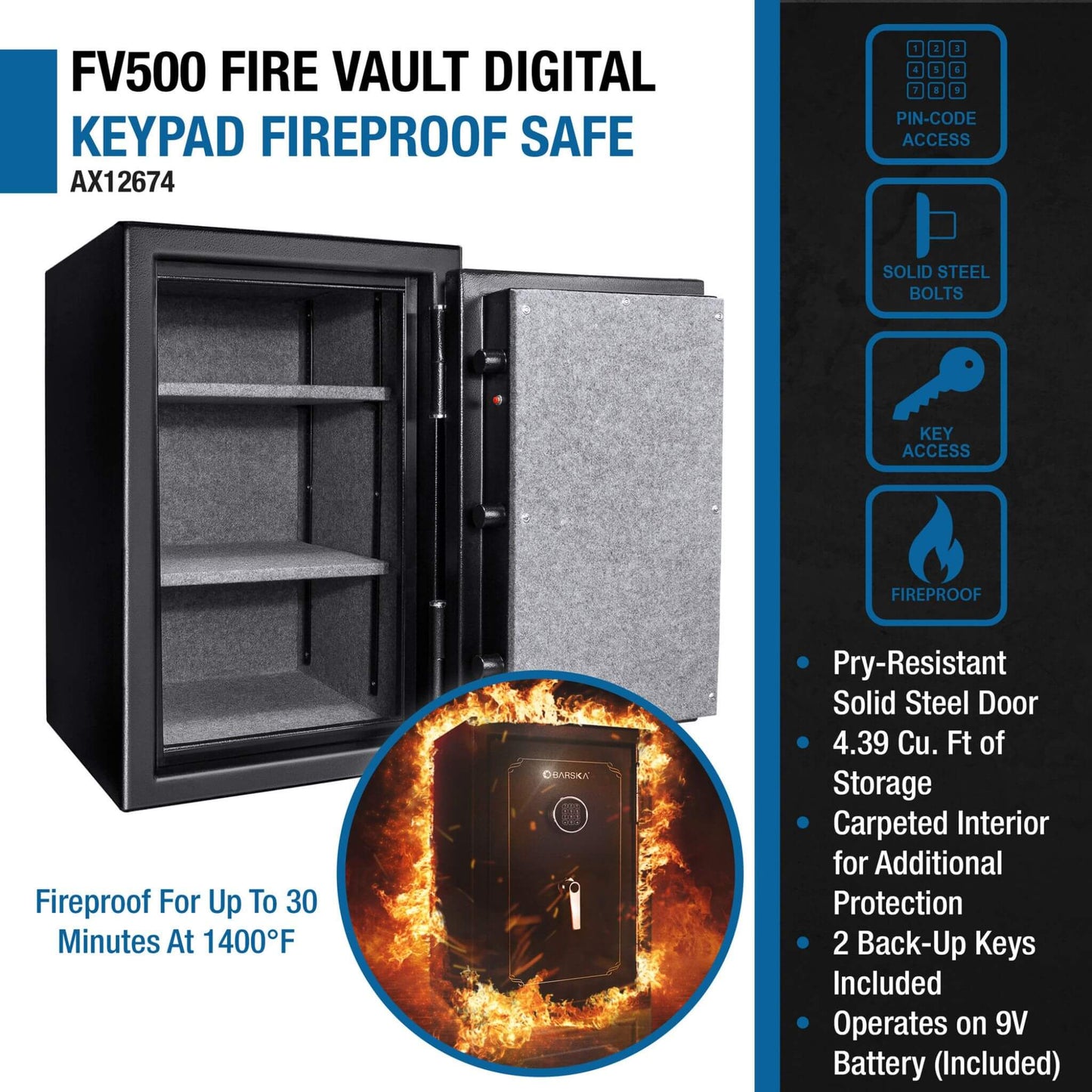 Steel Fireproof Safe Vault
