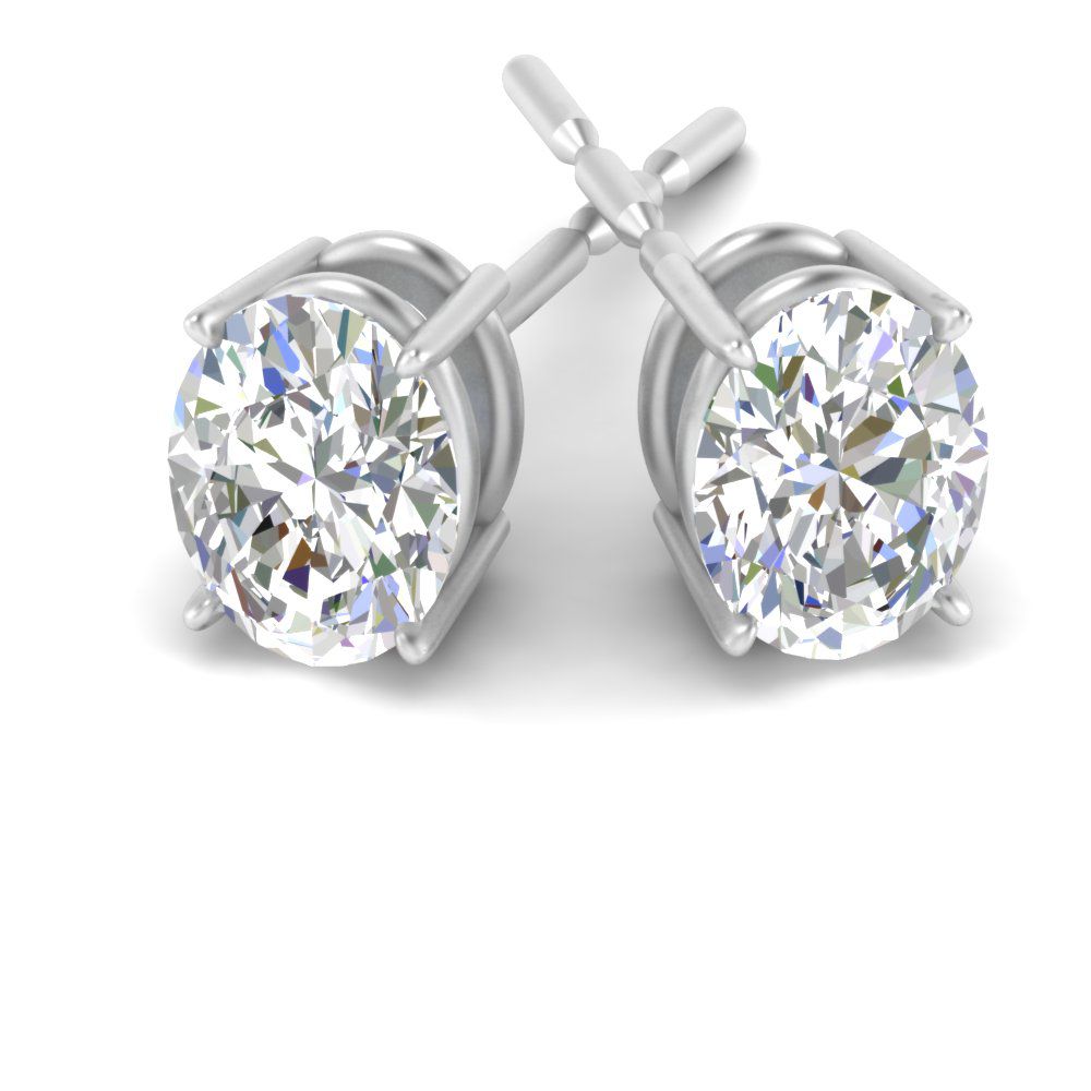 Stud Earring Basket Oval Shaped