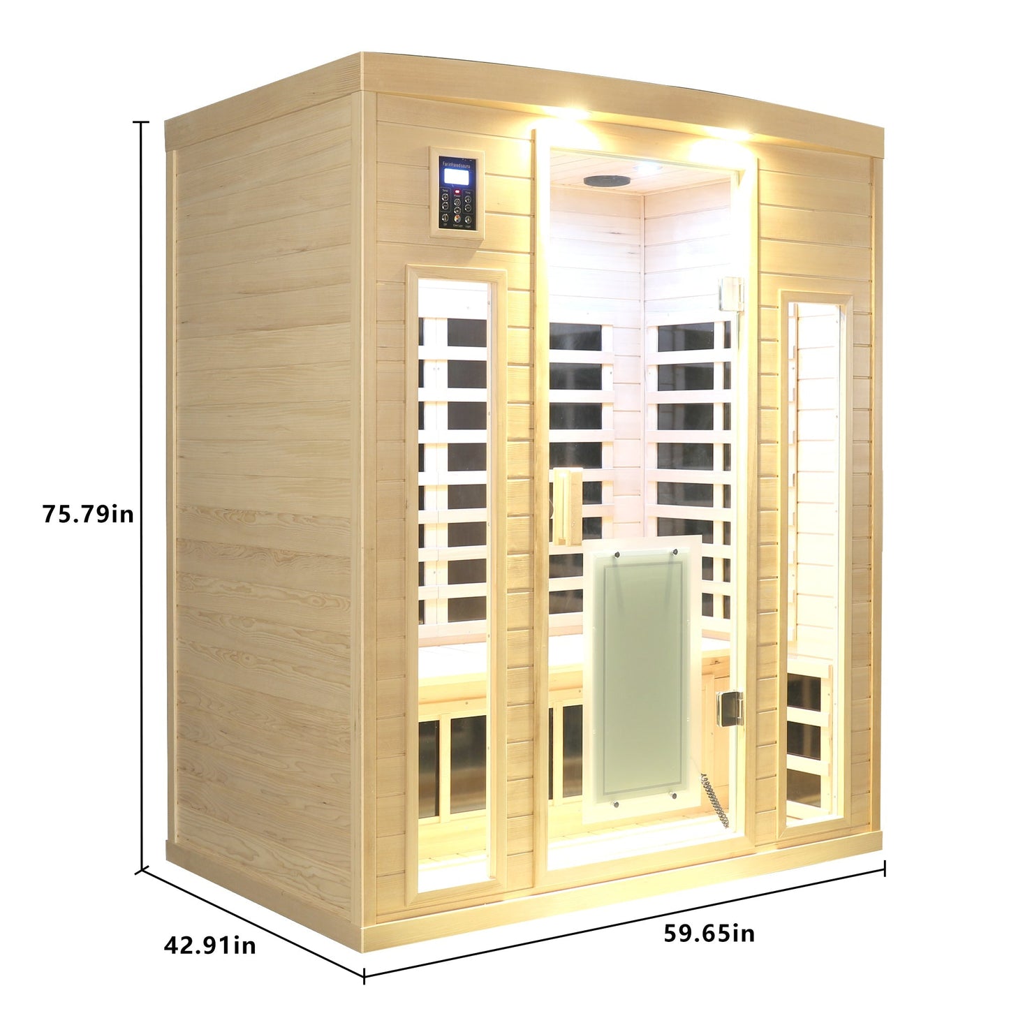 Three-person sauna room