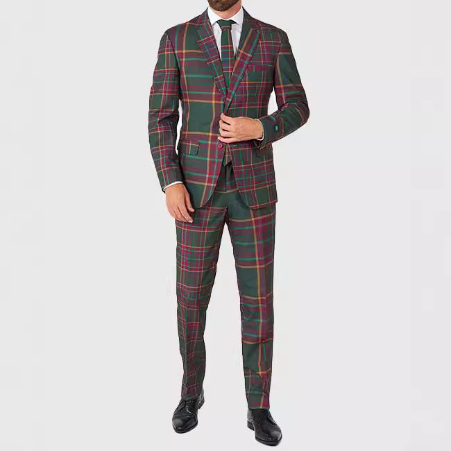 Two-piece Digital Printing Suit with Two Buttons Suit