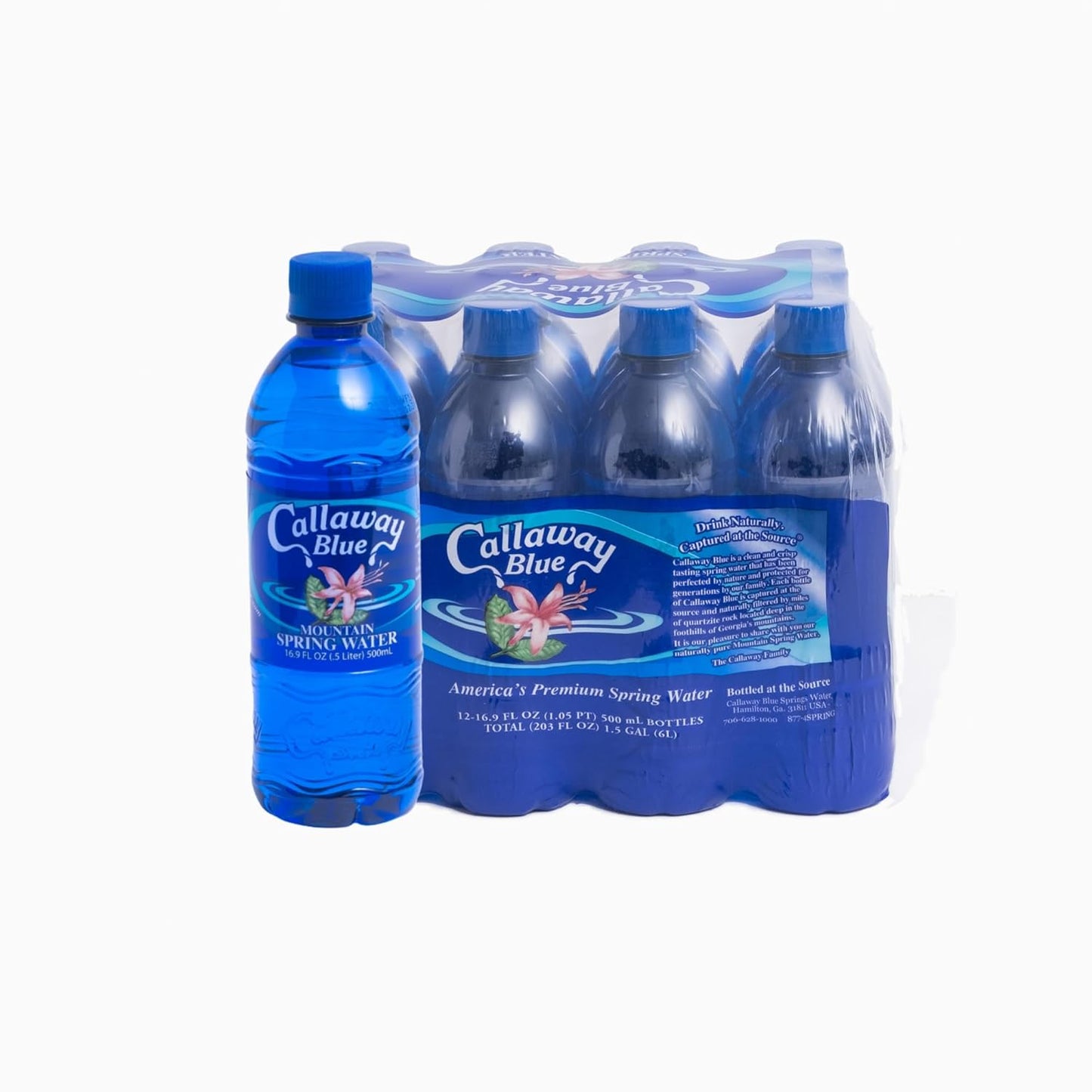 Callaway Blue Mountain Springwater, 24-Pack 0.5L Bottles